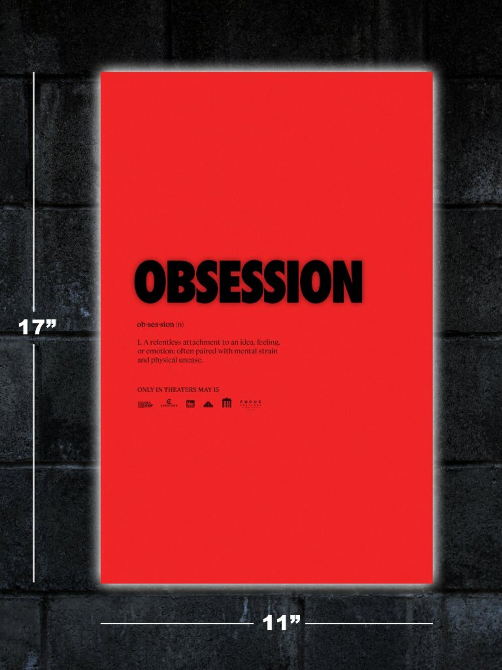 Obsession horror movie poster - 11x17 wall art print merch gift blumhouse